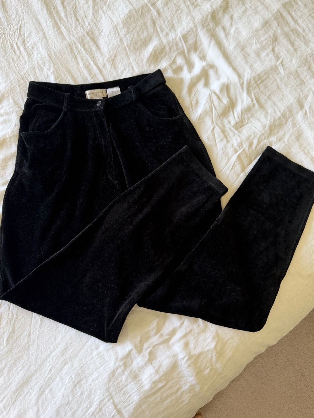 Jones New York Sport Black Velvet Pants